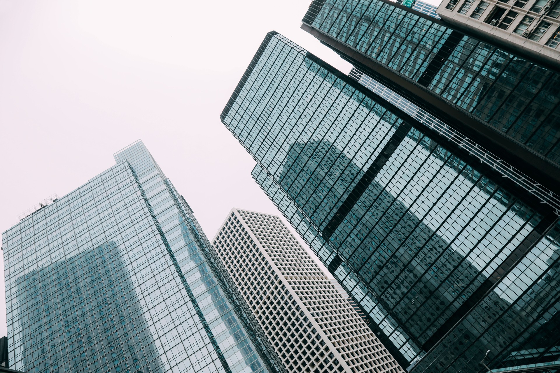 Business financial district skyscraper office building Hong Kong city downtown